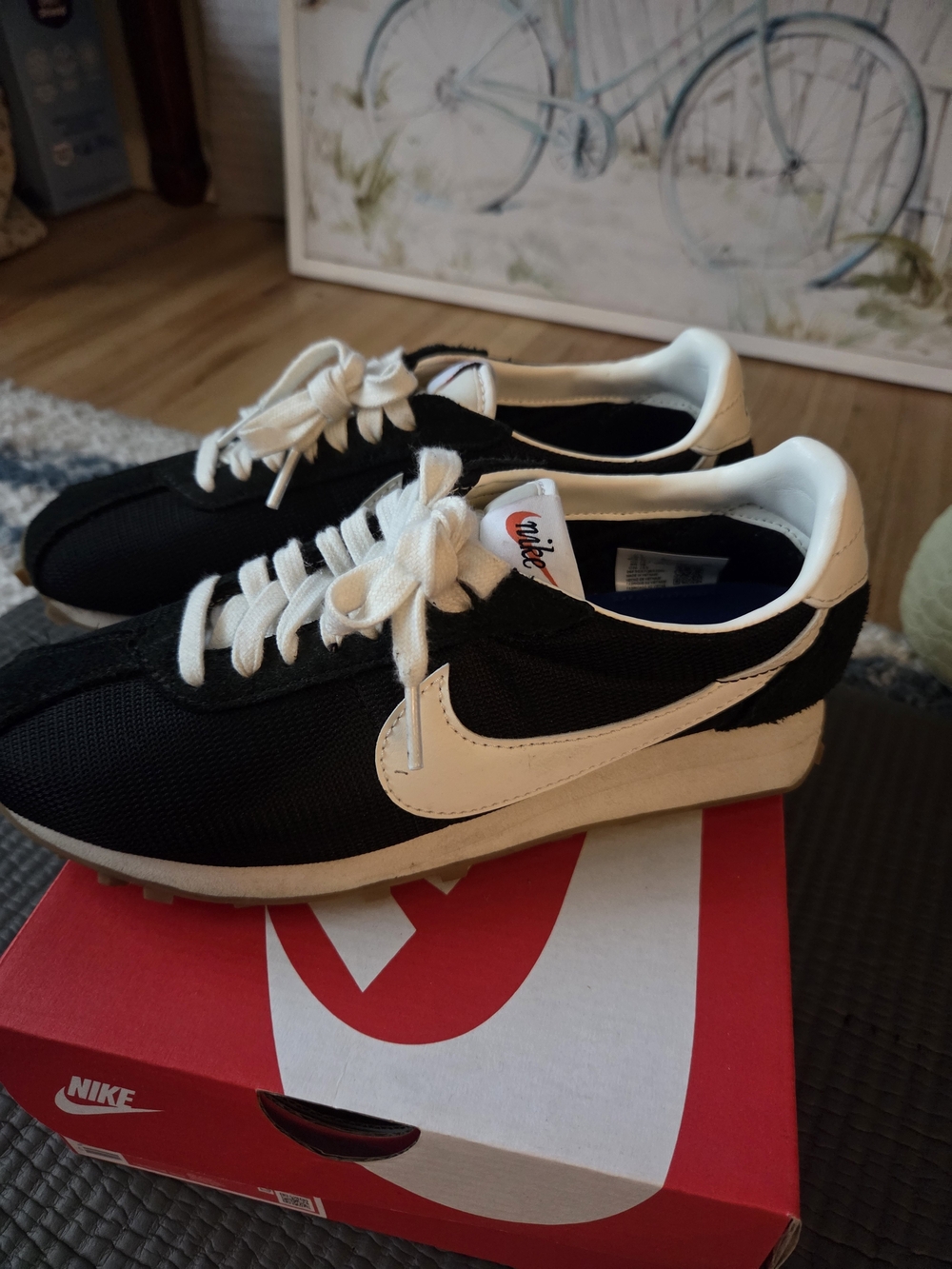 Nike Women's Classic Black & White Runner Sneakers